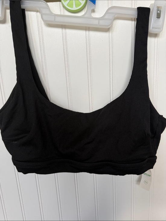 aerie Other - aerie Black Ribbed Scoop Bralette
